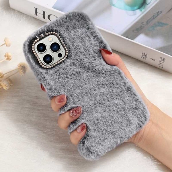 iPhone 13 Pro Gosig & Fluffigt Skal grå