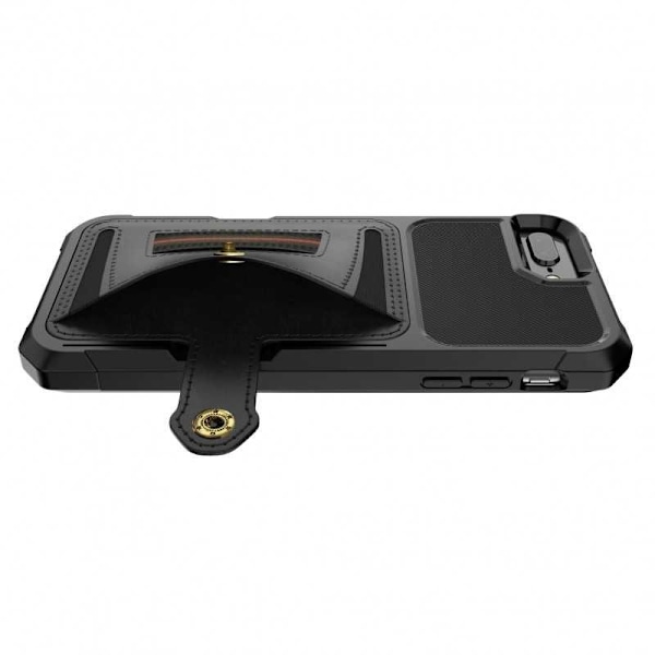 iPhone 6 Plus / 7 Plus / 8 Plus Stöttåligt Skal med Kortfack Solid V5 Svart