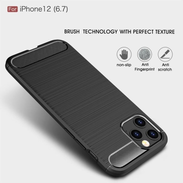 iPhone 12 Pro Max Shockproof Shell SlimCarbon Black