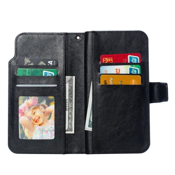 iPhone 7 Plus / 8 Plus Praktisk Plånboksfodral med 12-Fack Array Svart