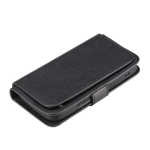 iPhone 13 Pro Max Praktisk tegnebogscover med 11-bakker Array V2 Black