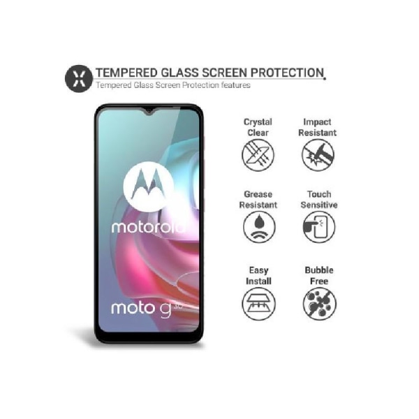 2-PACK Motorola Moto G30 Hærdet glas 0,26 mm 2,5D 9H Transparent