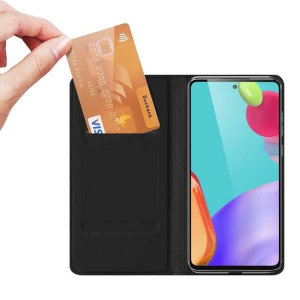 Samsung A72 5G Flip Case Smooth -korttipaikka Black