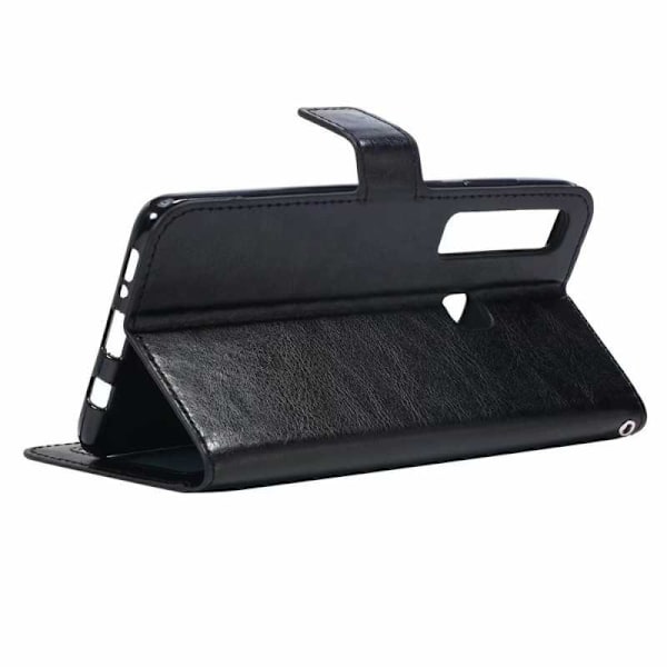 Huawei P30 Lite -lompakkokotelo, PU-nahka, 4 osastoa Black