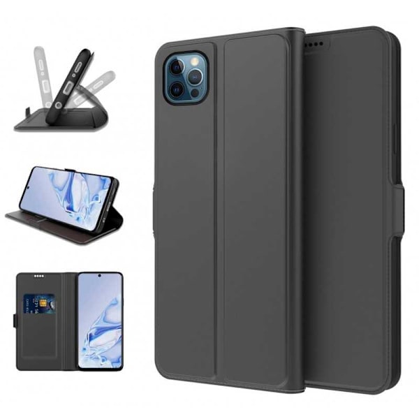 iPhone 14 Pro Flip Case Skin Pro V2 med kortrum Black