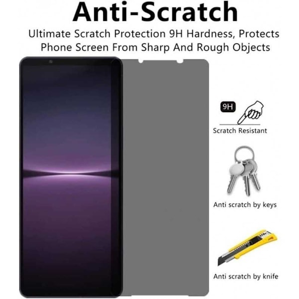 Xperia 1 VI Privacy Härdat glas 0.26mm 2.5D 9H