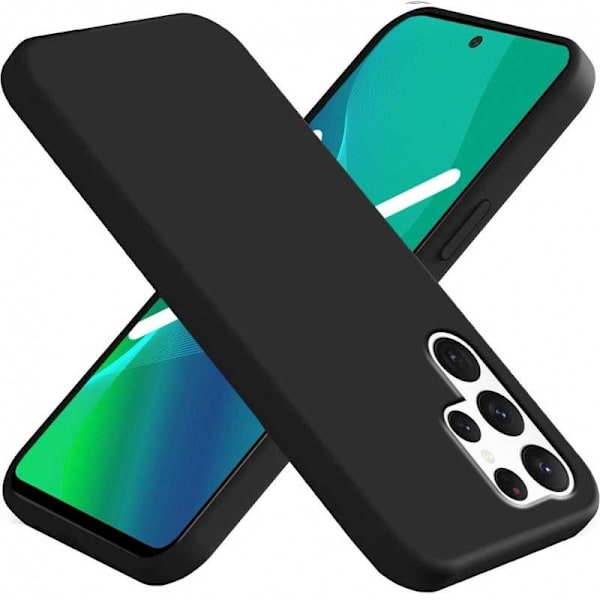 Samsung S22 Ultra Ultratunn Mjukt Gummibelagd Mattsvart Skal Black
