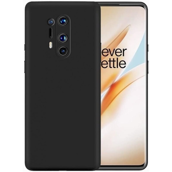 OnePlus 8 Pro Ultratunn Mjukt Gummibelagd Mattsvart Skal Black