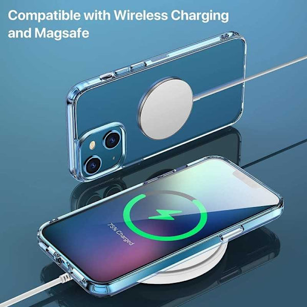 iPhone 13 Mini Stöttåligt Genomskinligt Skal Simple Transparent