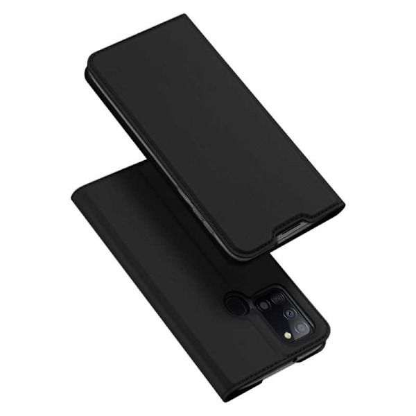 Samsung A21s Flip Case Smooth -korttipaikka Black