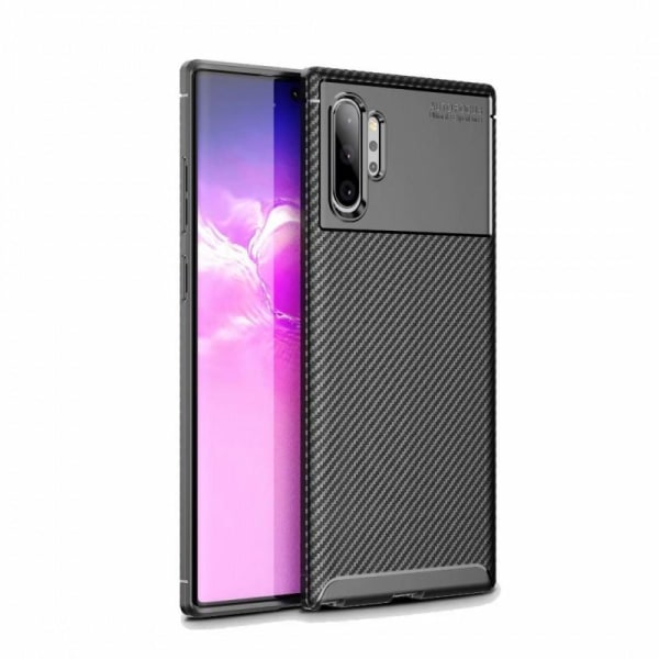 Samsung Note 10 Plus Shockproof Cover FullCarbon V4 Black
