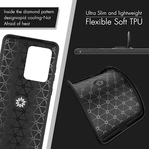 Samsung S20 Ultra Praktisk stødsikkert cover med ringholder V3 Black