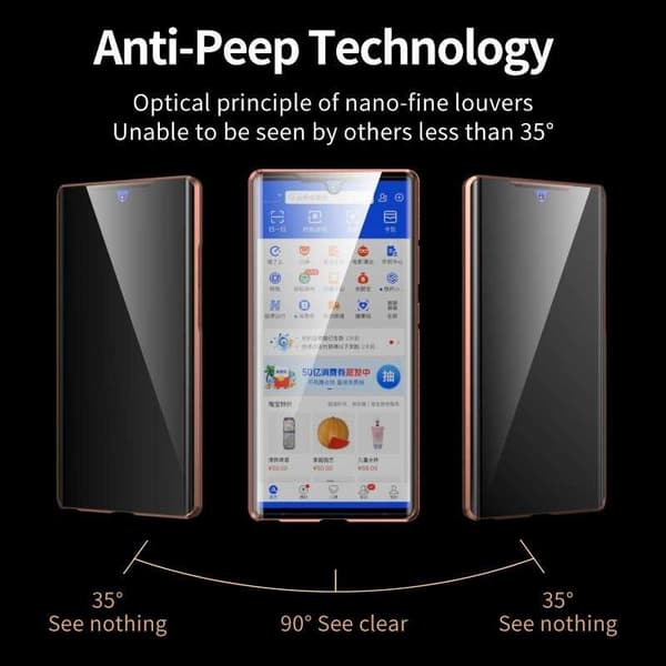Samsung Note 20 Ultra Privacy Comprehensive Premium -kuori Silver