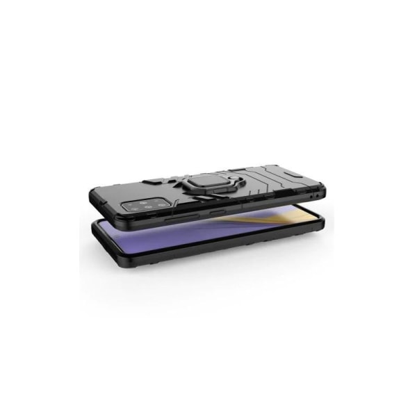 Samsung A71 iskunkestävä kotelo ThinArmor sormustelineellä Black