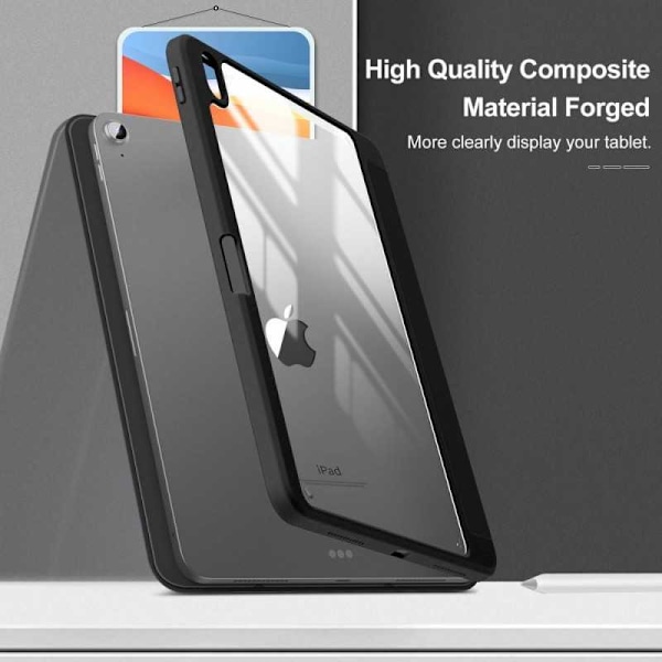 iPad Air 4 2020 / Air 5 2022 tyylikäs kotelo Infiland Crystal Case Black