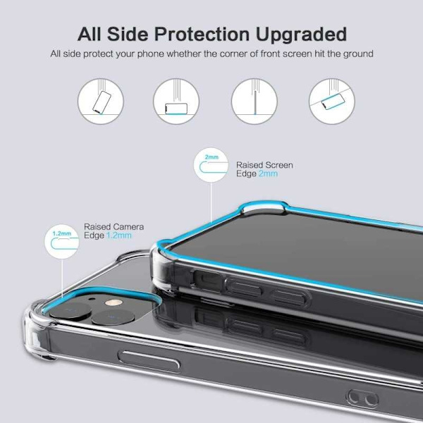 iPhone 12 Pro Max iskuja vaimentava silikonikotelo Shockr Transparent