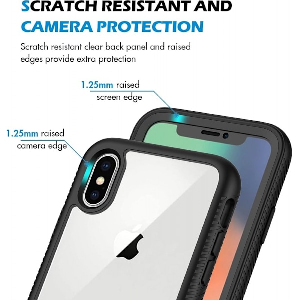 iPhone XS Max Full Coverage Premium 3D -kotelo ThreeSixty Transparent