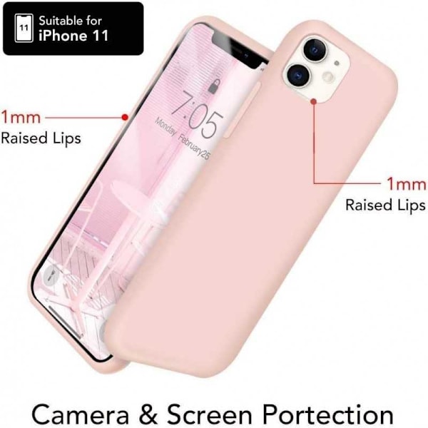 Kuminen iskunkestävä kotelo iPhone 11 - vaaleanpunainen