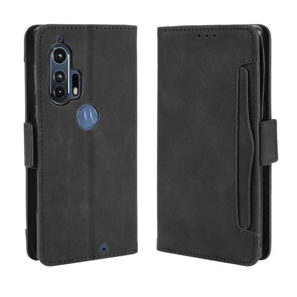 Motorola Moto Edge Plus -lompakkokotelo PU-nahkainen 6-POCKET Winston V3 Black