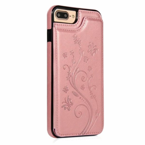 iPhone 8 Plus Stöttåligt Skal Korthållare 3-FACK Flippr V2 Rosa guld