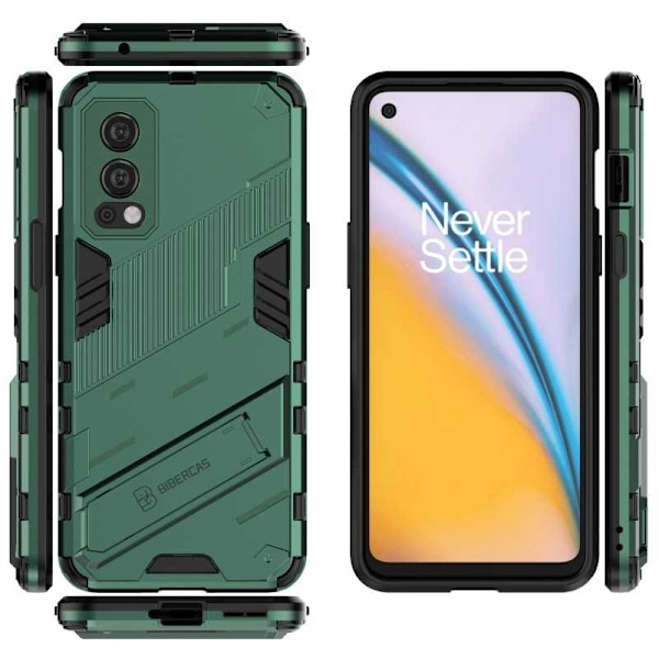 OnePlus Nord 2 5G stødsikker etui med Kickstand ThinArmor V2 Svart