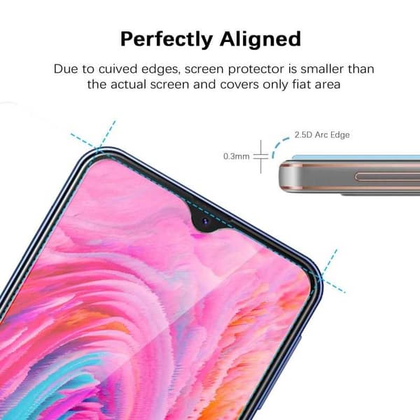 2-PACK Samsung M20 Härdat glas 0.26mm 2.5D 9H Transparent