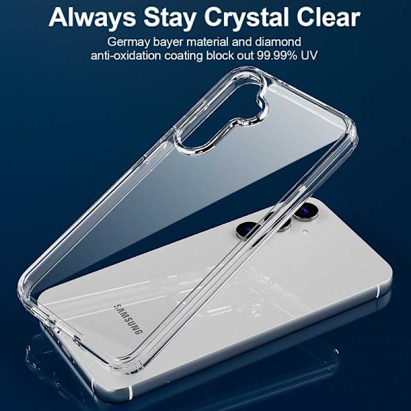 Samsung S21/S21Plus/S21FE/S22/S22 Plus Iskunvaimennuskotelo Simple V2 - Läpinäkyvä Samsung S21 FE