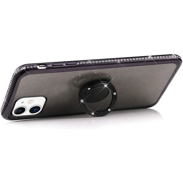 iPhone 12 stødabsorberende cover med Ring Holder Strass Guld
