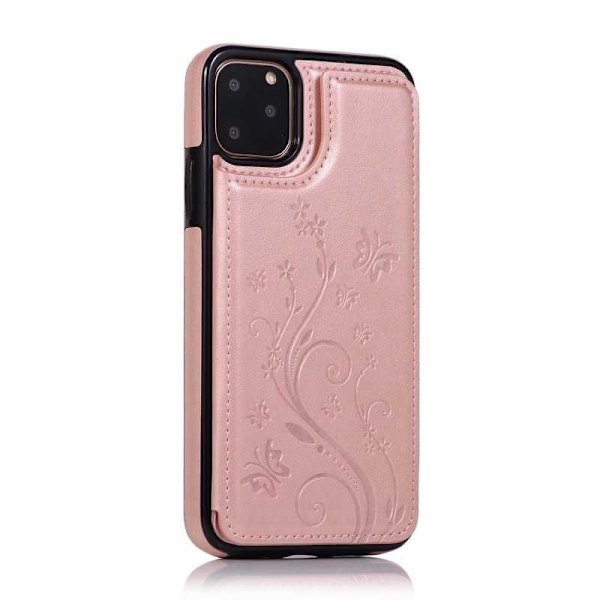 iPhone 11 Pro Max stødsikker dækselkortholder 3-SLOT Flippr V2 Pink gold