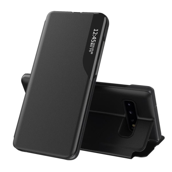 Samsung S10 Plus Stilfuldt Smart View Case - Sort Black