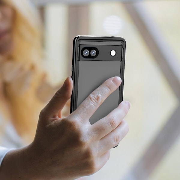 Google Pixel 6a Heltäckande Vattentät Premium Skal - 2m Svart