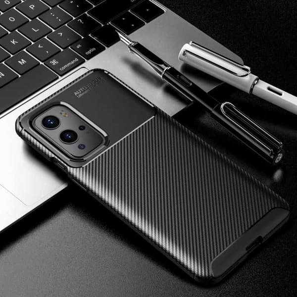 OnePlus 9 Pro Iskunkestävä ohut kansi FullCarbon V4 Black