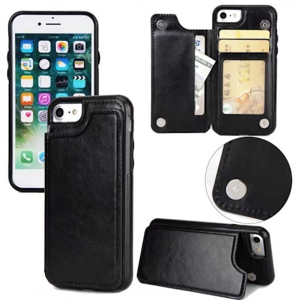 iPhone 8 Iskunkestävä suojakotelo, 3-paikkainen Flippr Black