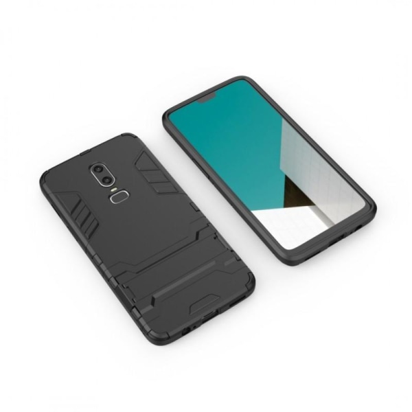 OnePlus 6 Shockproof Cover med Kickstand ThinArmor Svart