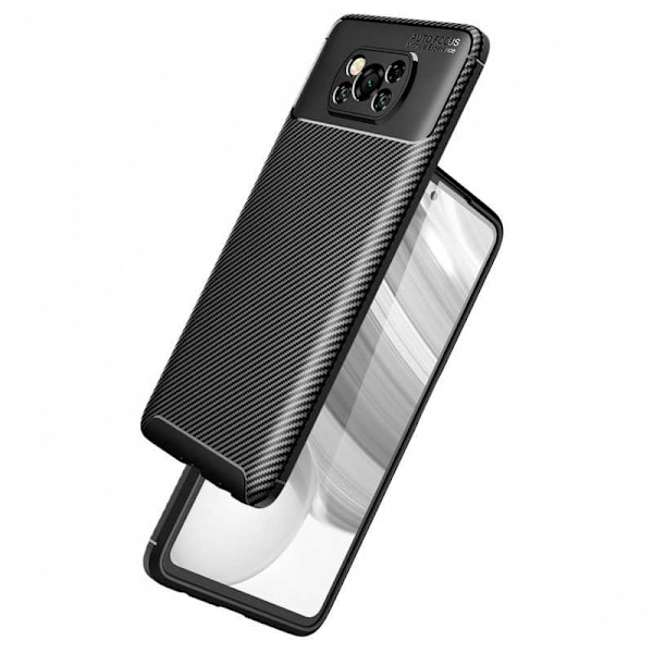 Xiaomi Poco X3 NFC stødsikkert slankt cover FullCarbon V4 Black