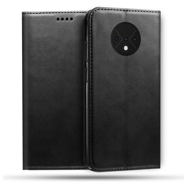 OnePlus 7T lommebokveske PU skinn 4-LOMMER Black