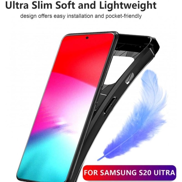 Samsung S20 Ultra Stöttåligt Skal SlimCarbon Svart