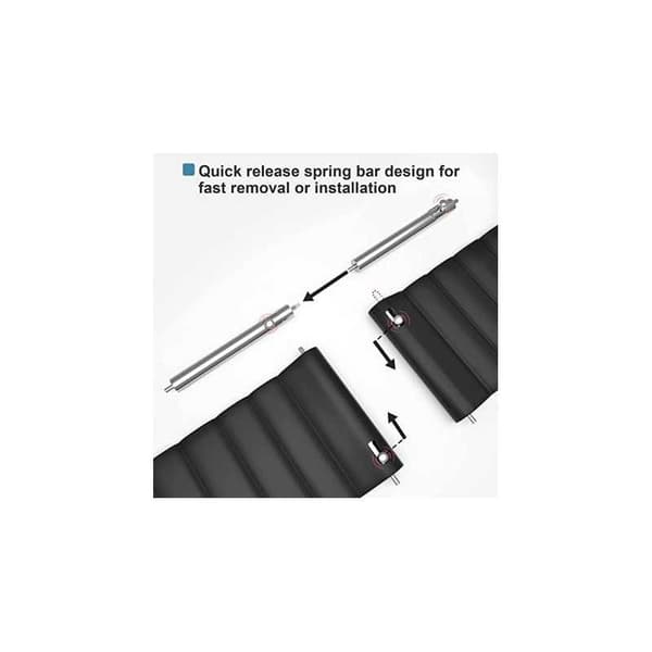 Universal Premium Klockarmband med Magnet Loopr - 22mm Svart