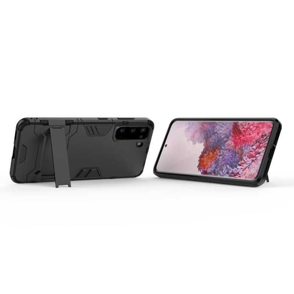 Samsung S21 Iskunkestävä kotelo jalustalla ThinArmor Black