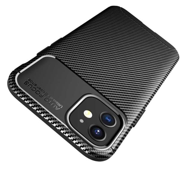 iPhone 12 Mini Stöttåligt Slimmat Skal FullCarbon V4 Svart