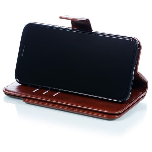iPhone XR Praktisk Plånboksfodral med 12-Fack Array V4 - Brun Brun