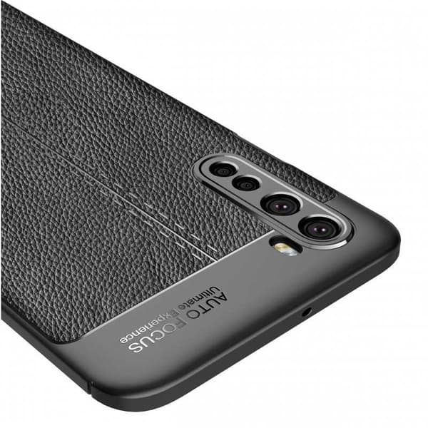 OnePlus Nord Iskunkestävä ja iskuja vaimentava LeatherBack Black