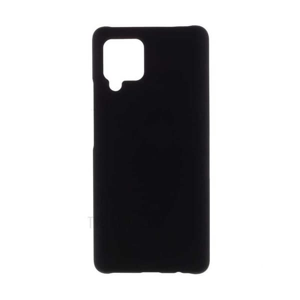 Samsung A42 5G Erittäin ohut kumipinnoitettu mattamusta Cover Basic V2 Black