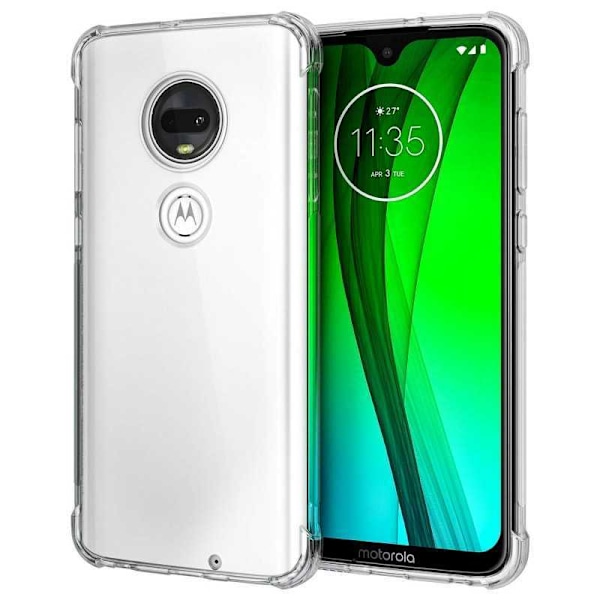 Motorola Moto G7 Plus Iskunvaimennus Silikoni Shell Shockr Transparent