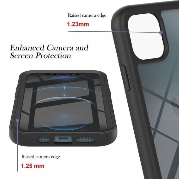 iPhone 13 Pro:n kattava Premium 3D -kotelo ThreeSixty Transparent