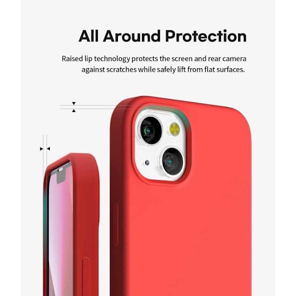 Kuminen iskunkestävä kotelo iPhone 14 Plus - PUNAINEN