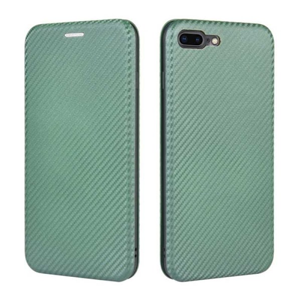 iPhone 7 Plus / 8 Plus Flip Case -korttipaikka CarbonDreams Green Green