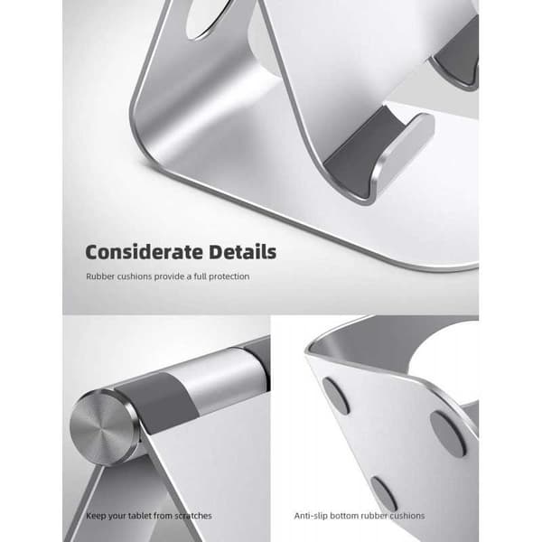 Elegant Justerbart Stativ för Surfplattor Silver