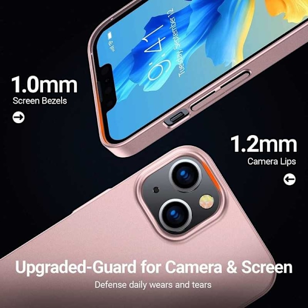 iPhone 13 Ultratunt Lätt Skal Basic V2 Rosenguld Rosa guld