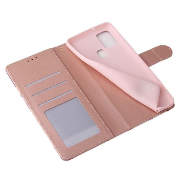 Samsung A21s Trendy Pung-etui Sparkle 4-RUMMET Pink